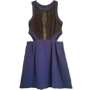 BCBGeneration Black Lace-Top Galaxy Dress Size 12